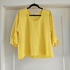 Joseph Ribkoff Vibrant Yellow Blouse L/XL